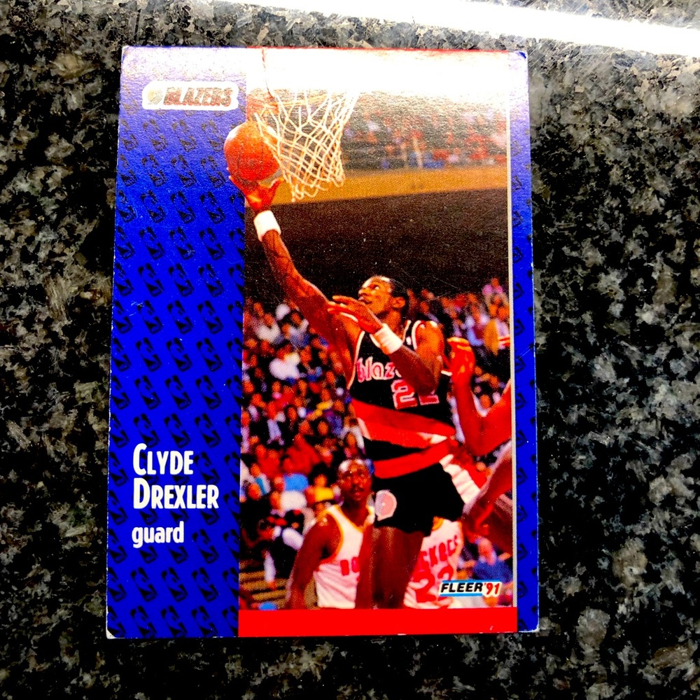 Clyde Drexler Fleer 1991 #168 basketball card!!!